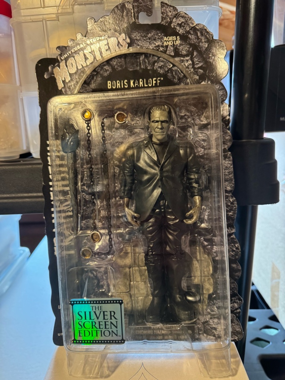Monsters: Boris Karloff Collectible Figure - Black/Silver